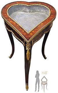 19th C. French Heart Shaped Bijouterie Table