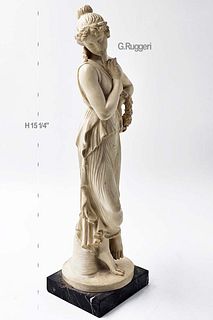 Italian Sculptor Gino Ruggeri 'Persephone Goddesss Of Underworld' On Marble