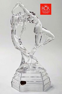 Vintage Italian Royal Crystal Rock (RCR) Nude Dancer Figurine