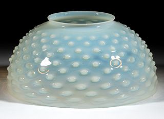 VICTORIAN HOBNAIL OPALESCENT GLASS LAMP SHADE