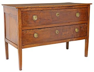 ITALIAN NEOCLASSICAL INLAID TWO-DRAWER COMMODE