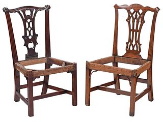 Two British Chippendale Side Chairs
