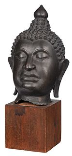 Thai Bronze Buddha Head