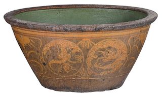 Monumental Chinese Ceramic Dragon Pot