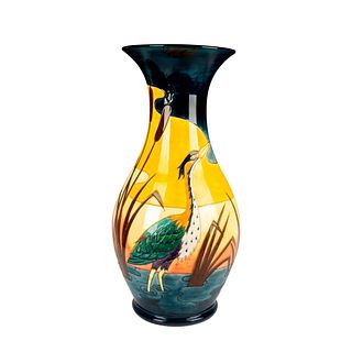 Moorcroft Pottery Palatial Vase, Herons