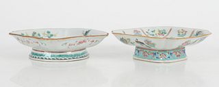 Two Chinese Porcelain Footed Dishes