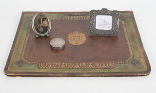A Group of Desk Items Including Sterling Pieces