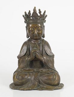A Chinese Bronze Figure of Guanyin