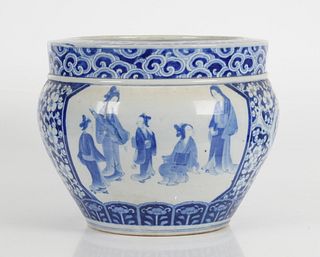 A Large Japanese Porcelain Jardiniere