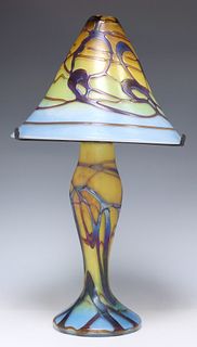 MICHELE LUZORO (B.1949) FRENCH ART GLASS SINGLE-LIGHT TABLE LAMP