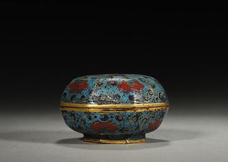 A cloisonne box,Qing Dynasty,China