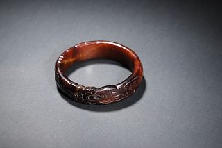 A dragon patterned jade bracelet,the Eastern Zhou Dynasty,China