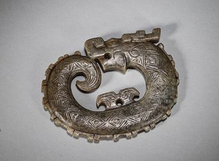 A dragon shaped jade pendant,Han Dynasty,China