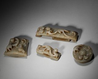 A group of jade accessories,Han Dynasty,China