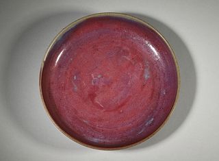 A Jun kiln porcelain plate,Song Dynasty,China