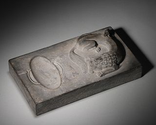 A lion patterned inkstone,Song Dynasty,China
