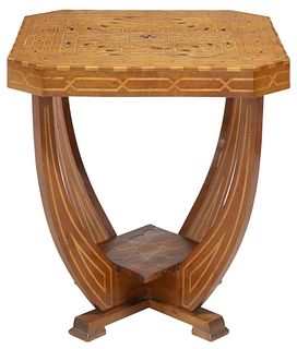 ITALIAN ART DECO PERIOD PARQUETRY SIDE TABLE