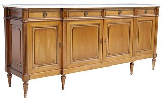 FRENCH LOUIS XVI STYLE MARBLE TOP SIDEBOARD