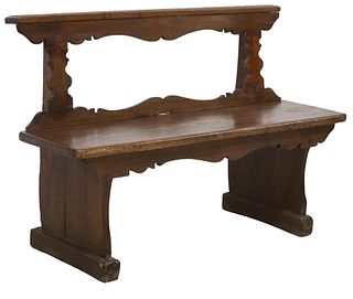 CONTINENTAL  CHURCH PEW OR HALL BENCH