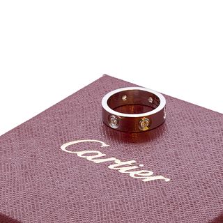 Cartier LOVE RING 18k White gold, diamonds Size 53