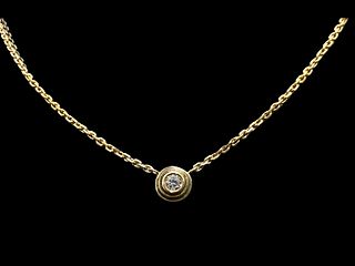 Cartier d'Amour necklace, small model, 18K yellow gold, diamond
