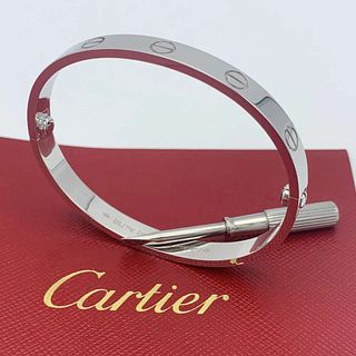 Cartier Love Bracelet 18K White Gold Size 17
