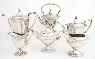 6 Piece Wallace Sheraton Style Sterling Silver Tea/Coffee Set