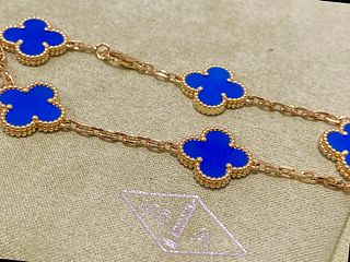 Van Cleef & Arpels Vintage Alhambra bracelet 5 motifs 18k yellow gold Agate