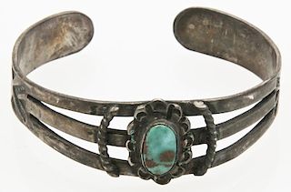 Old Pawn Navajo Turquoise Bracelet