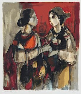 Ruth Schloss (Israeli, b. 1922) Two Women