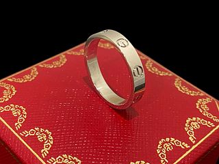Cartier 18K White Gold Love Ring Size 9.5