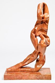 Carved Marble Sculpture, signed Milo, 1979