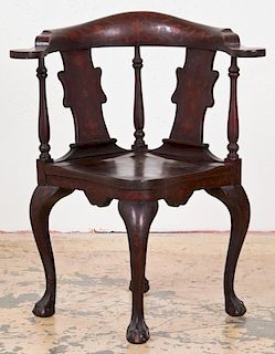 Antique Dutch Marquetry Chair