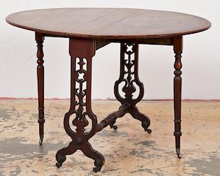 Antique Empire Style Drop-Leaf Table