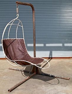 Vintage Mid Century Hanging Basket Chair