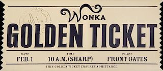 CHARLIE AND THE CHOCOLATE FACTORY GOLDEN TICKET