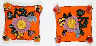 2 Nathalie Lete Crewel Work Flower Pillows