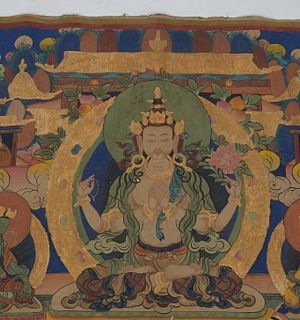A Large Tibetan Thangka