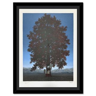 Rene Magritte 1898-1967 (After), "La Voix du Sang (The Voice of Blood)" Framed Limited Edition Lithograph, Estate Signed and Numbered 124/300 with Cer