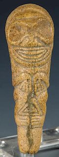 Taino Stone Anthropic Pipe (1000-1500 CE)