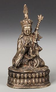 19th C. Bronze Statue of a Seated Monk, Nepal