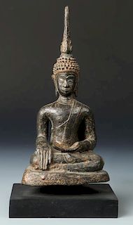 Large 18th C. Bronze Buddha, Laos