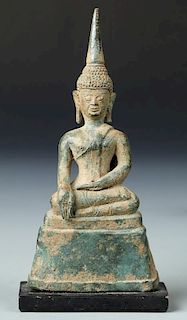 18th C. Bronze Buddha, Laos