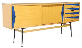 FRENCH MID-CENTURY MODERN LACQUERED SIDEBOARD