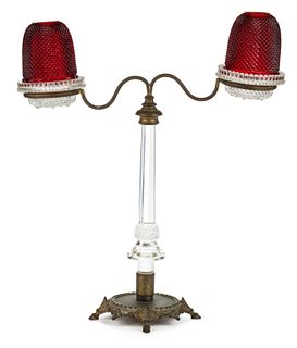 CLARKE'S CRICKLITE CUT-GLASS AND CAST-BRASS FAIRY LAMP