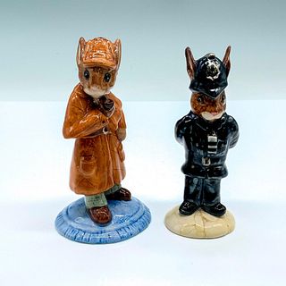 2 Royal Doulton Bunnykins Figurines, Policeman & Detective