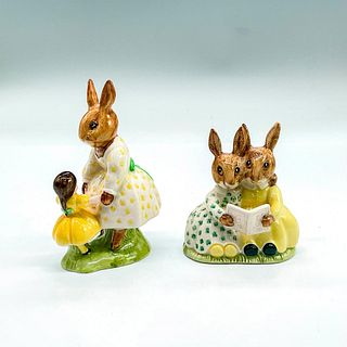 2 Royal Doulton Bunnykins Figurines, Playtime + Storytime