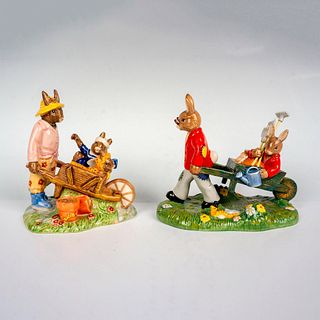 Pair of Royal Doulton Bunnykins Gardening Themed Figures