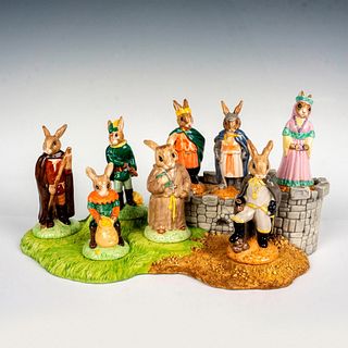 9pc Royal Doulton Bunnykins, Robin Hood Collection & Base