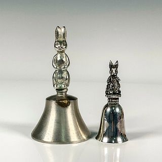 Pair of Silver Bunny Handle Dinner Bells